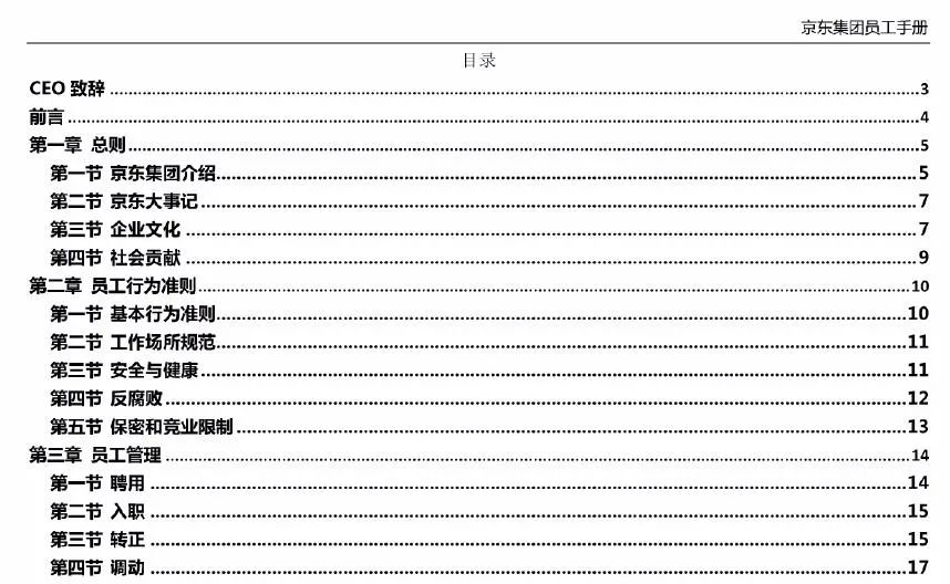 ​55页新版《京东集团员工手册》+京东39个工具表单-91智库网